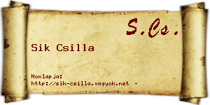 Sik Csilla névjegykártya