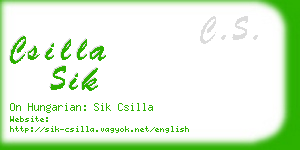 csilla sik business card